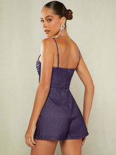 Rhinestone Detail Bustier Cami Romper